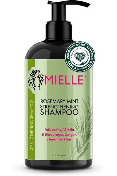 mielle organics Rosemary Mint Strengthening Shampoo - Mielle Organics, Sulfate and Paraben Free, 12 oz