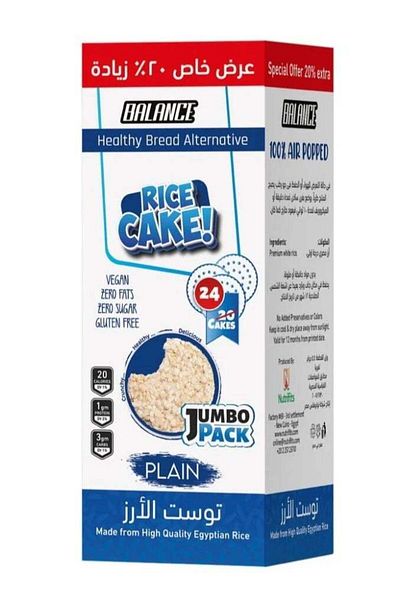 balance Plain Rice Cake Jumbo Pack 20 Cakes +20% Extra