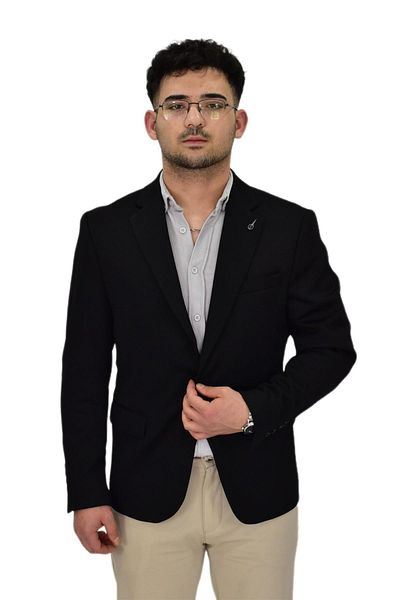 Suitmen Ανδρικό μαύρο μονό αθλητικό μπουφάν BGL-ST04466