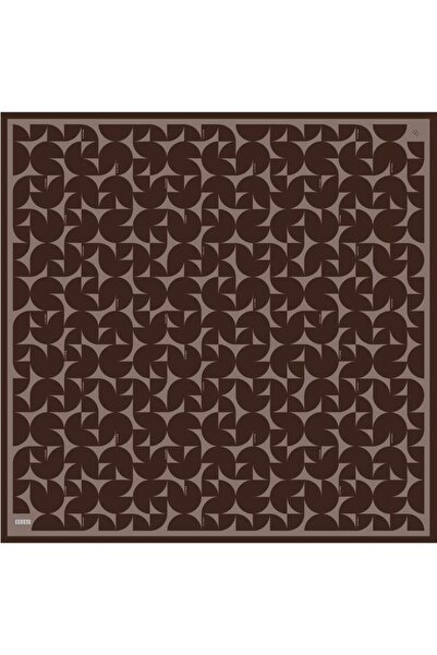 Belli Saf İpek Eşarp 4117D02( Twill İpek) -5686 90 x 90 Acı Kahve