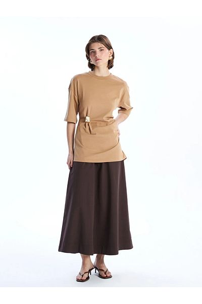 LC Waikiki Lcw Vision Beige Crew Neck Women's Blouse