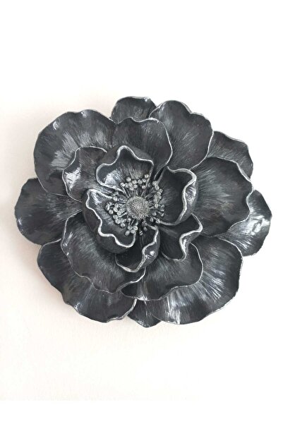 ZE DEKORASYON Antrasit Şık Duvar ve masa çiçeği 22x20cm