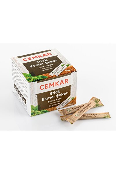 CEMKAR Stick Esmer Şeker 3gr X 100 Adet X 300gr