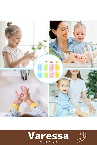 VARESSA Premium Portable Multi-Slice Camping Children's Outdoor Toilet Practical Flower Pattern Magic Soap