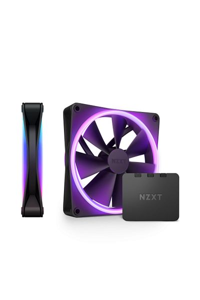 Nzxt F 140 RGB DUO Twin Pack with Controller - Black