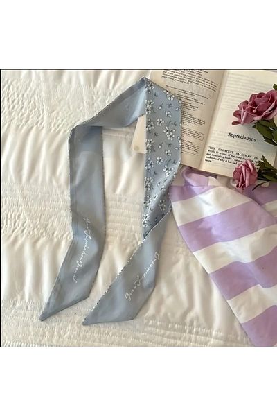 MAHLA Design Double-Sided Thin Scarf, Bag Accessory, Trouser Waist Handkerchief