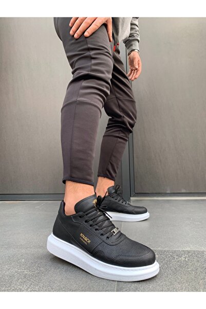 ftclothing Pantofi pentru bărbați cu talpă înaltă, zilnică, neagră, cu talpă ...