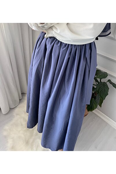 BURCU TESETTÜR Pliseli Kemerli Paraşüt Etek