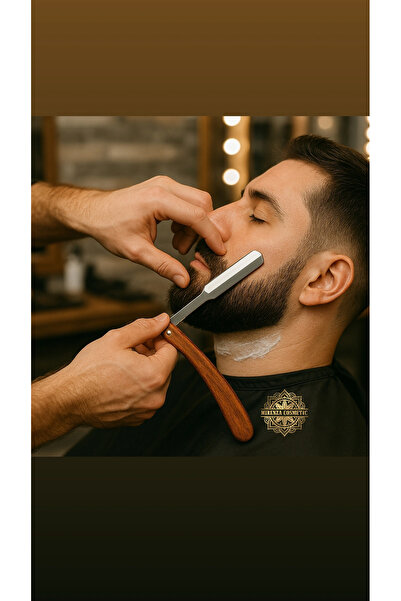 Nano Absolute Ceviz Saplı Çelik Tıraş Usturası Hafif, Ergonomik, Profesyonel Erkek Kuaför Usturası
