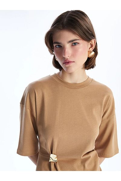 LC Waikiki Lcw Vision Beige Crew Neck Women's Blouse