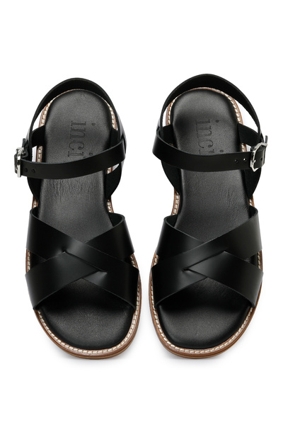 İnci Roel 3fx Black Women's Flat Sandals