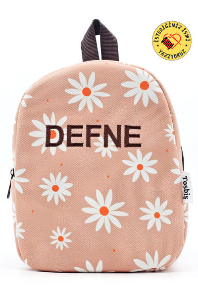 Tosbiş [ KİŞİYE ÖZEL İSİMLİ ] Yaz Çiçegi 0-8 Yaş Çocuk Sırt Çantası, Kreş - Anaokulu Çantası