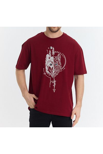 Uniquetex Μπλουζάκι VEK Oversize Wolf Printed