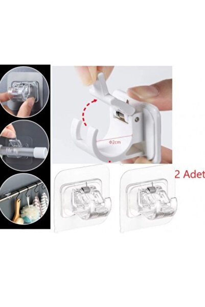 Alışveriş Kapısı Yaylı Boru ve Kablo Düzenleyici Halka Kendinden Yapışkanlı 2 li
