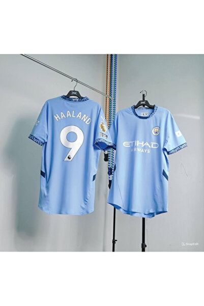 Alaturka Mix Erling Haaland 9 Yeni Sezon Manchester-City-FC ' İç Saha Mavi Fu...