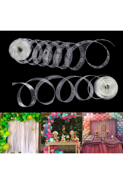 party world 5 Metre Balon Zincir Balon Dizme Şeridi ile Kolay Süsleme!