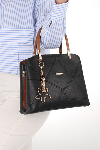 By Hakan Women's Shoulder Handbag, Shoulder Bag and Capsan Black-Tan