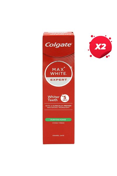 Colgate X2 - COLGATE TOOTHPASTE 75ML MAX WHITE EXPERT TEETH