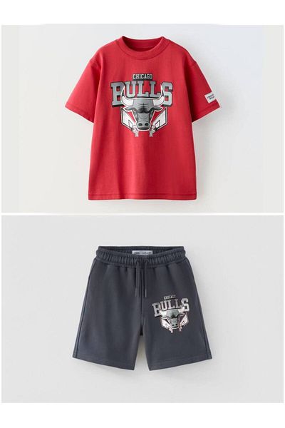 MİO Boys Cotton T-Shirt and Shorts Set - Summer Sports Style