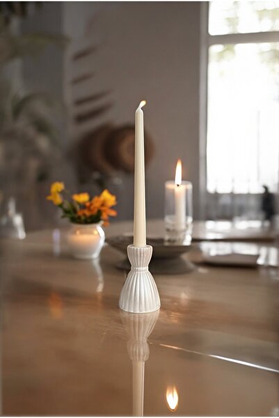 Genel Markalar Sedefli Beton Şamdan Mumluk