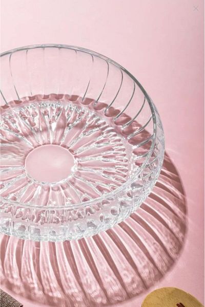 SuoHome Fleur Handmade Large Size Glass Salad Bowl 20X6 cm
