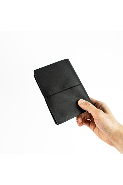 noft Pasaport Boy Travel Notebook Deri Defter Kılıfı - Seyahat Defteri - 11 x 14 cm