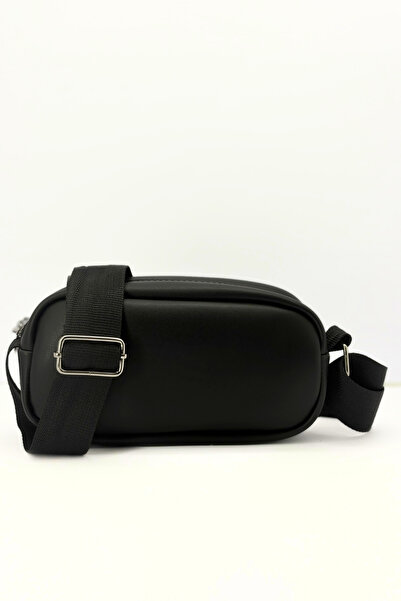 Bersia Siyah Tek Fermuar Bölmeli Ayarlanabilir Çapraz Askılı Kadın Mini Urban...