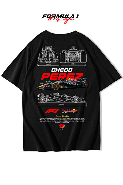 Freeyez Unisex Oversize Formula 1 Perez Checo T-shirt
