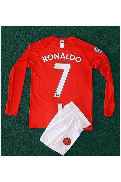 MONTENERO Manchester/United Moscow 2008 Season Cristiano Ronaldo Long Sleeve Kids Jersey Set of 4