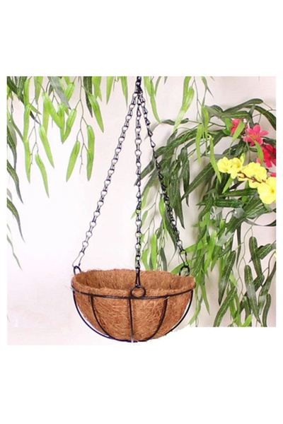 BGA Hindistan cevizi lifi sepet saksı bahçe balkon iç,dış mekan bitki çiçek s...