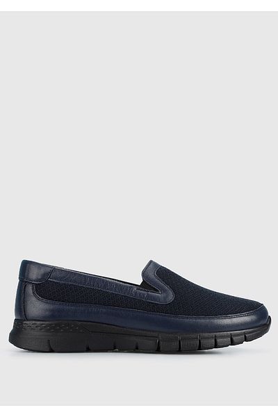 Eclipse Leather Women's Shoes - Navy Blue