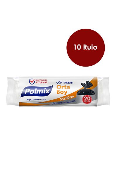 RNL04 10 Pieces Medium Size 55 X 60 cm Garbage Bags - P102-10