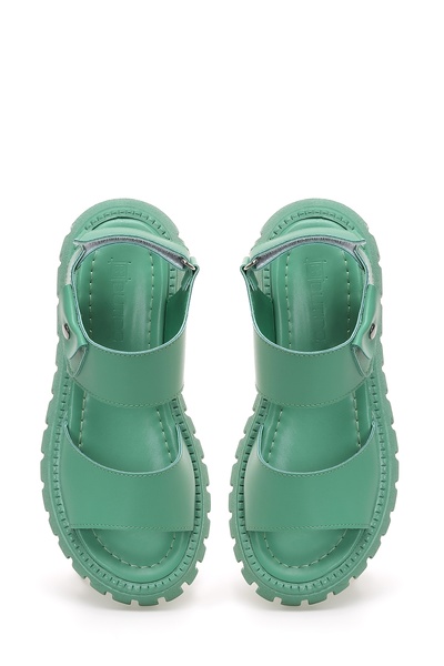 Butigo Zelené dámské sandály se silnou podrážkou Tony 3fx