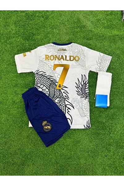 Lion Spor Ronaldo Realmadrid Gold Dragon Dragon Themed Children's Jersey 3 Pi...