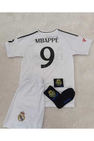 MONTENERO R.E.A.L.M.A.D.R.I.D 2024/25 New Season Kylian Mbappe Home Kids Jersey Set of 4 (Syh-Armali)