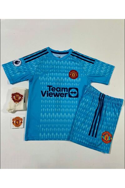 MONTENERO Manchester/United 2022/23 Season David De Gea Kids Goalkeeper Jersey Set of 4 (Emblem)