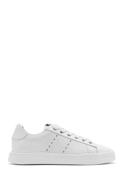 Derimod Men's White Lace-Up Leather Sneaker 25Sfd 707518