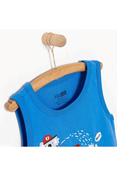 ebebek Hello Baby HelloBaby Basic Boy Animal Fire Brigade B με τύπωμα Μπλουζάκι για αγοράκι