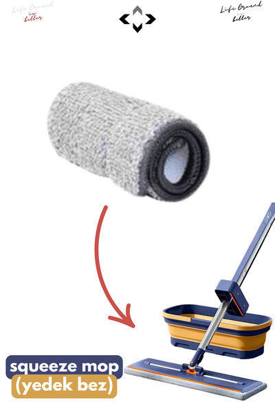 LİGROUND Squeeze Mop Yedek Bezi 1 Adet Yıkanabilir Yedek Bez (yalnızca bez)