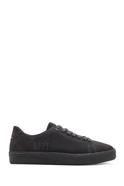 Derimod Men's Gray Lace-Up Suede Leather Sneaker 25Sfd 765010