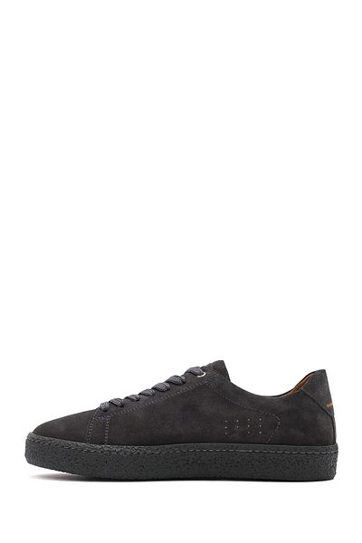 Derimod Men's Gray Lace-Up Suede Leather Sneaker 25Sfd 765010