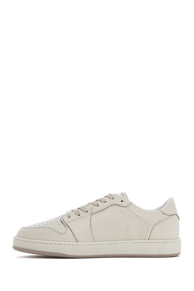 Derimod Women's Cream Lace-Up Leather Sneaker 25Sfd4203Ft