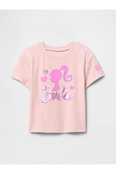GAP Kız Bebek Pembe Barbie Grafikli T-Shirt