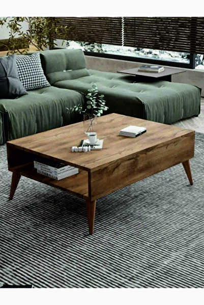 kiyra wood Orta Sehpa Masa Salon Sehpası Lüx Model 90x45x33 Atlantik Çam