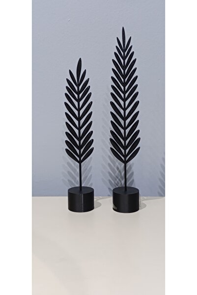 Home Modern Yaprak , Ikili Aksesuar, Zarif Dekoratif - Siyah