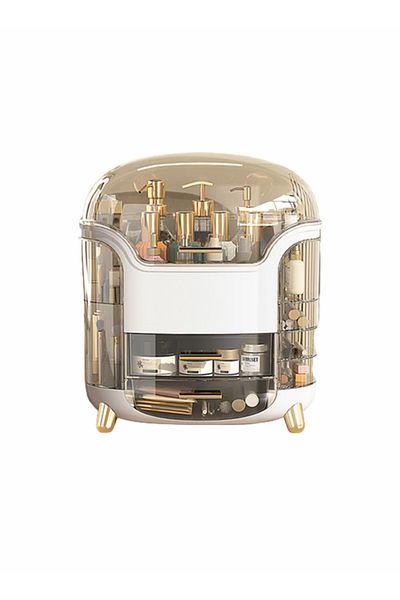 ETG Dustproof Cosmetic Storage Box,Cosmetics Skincare Jewelry Lipstick Organizer