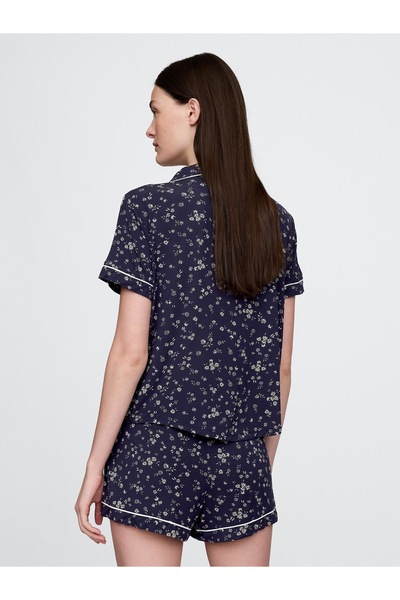 GAP Kadın Lacivert Modal Pijama Üstü
