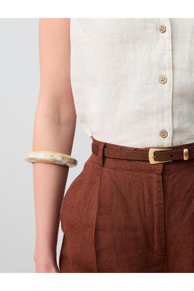Jimmy Key Brown Suede Look Belt