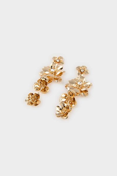 DeFacto Women's Floral Gold Earrings E8045Axns