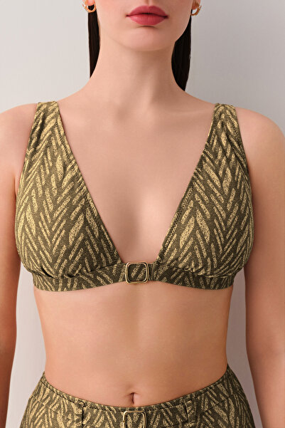 SUWEN Montana V Yaka Detaylı Bikini Üst